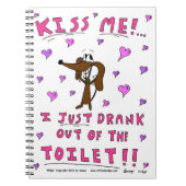 Midge "KISS ME" Notebook Notizblock (Vorderseite)
