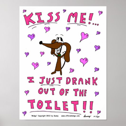 Midge "KISS ME" Print Poster (Vorne)
