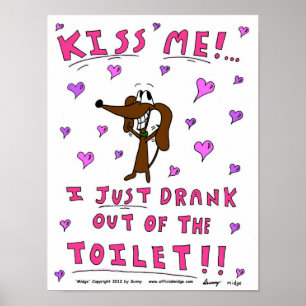 Midge "KISS ME" Print Poster