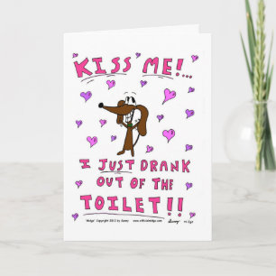 Midge 'KISS ME' Valentinstag Card Feiertagskarte