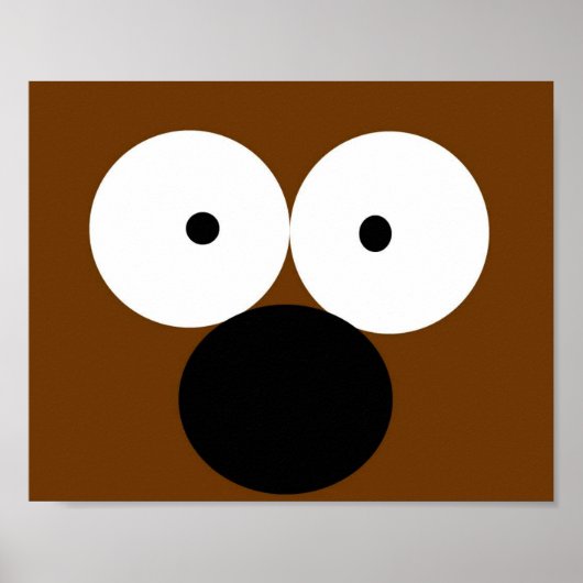 Midge Minimalistisch Face Poster (Vorne)