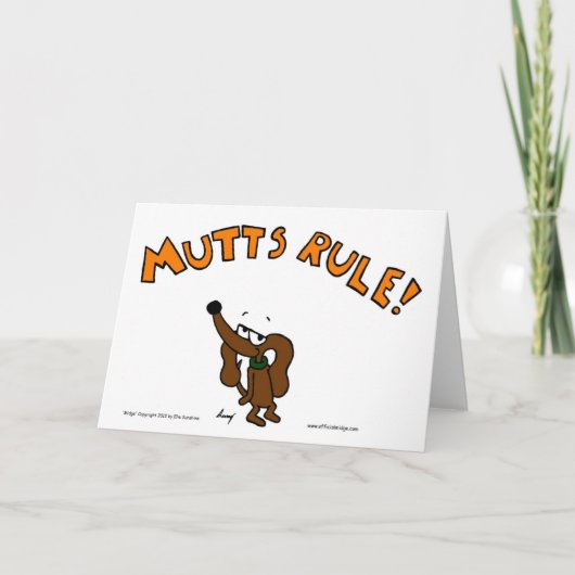 Midge MUTTS RULE Grußkarte Karte (Vorderseite)