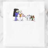 Midge Playing in Snow Stickers - Anpassen (Tasche)