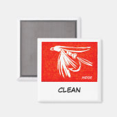"Midge Red" Dish Washer Status Magnet (Vorderseite/Rückseite)