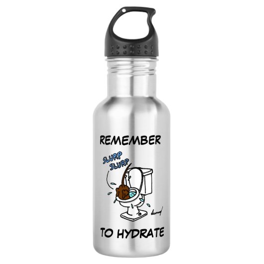 Midge "Remember to Hydro" Wasserflasche (Vorderseite)
