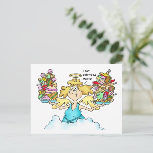 Midge’s Diet Postcard #8 Balanced Meals Postkarte (Stehend Vorderseite)