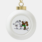 Midge Snowdog Bauble Ornament (Vorderseite)