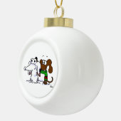 Midge Snowdog Bauble Ornament (Rechts)