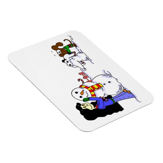 Midge Snowman Flexible Foto Magnet - Anpassbar (Rechte Seite)