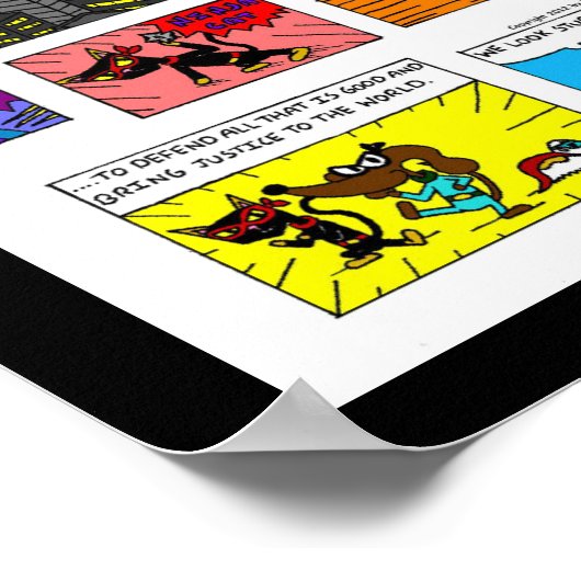 Midge "Superhero Trio" Comic Poster (Ecke)