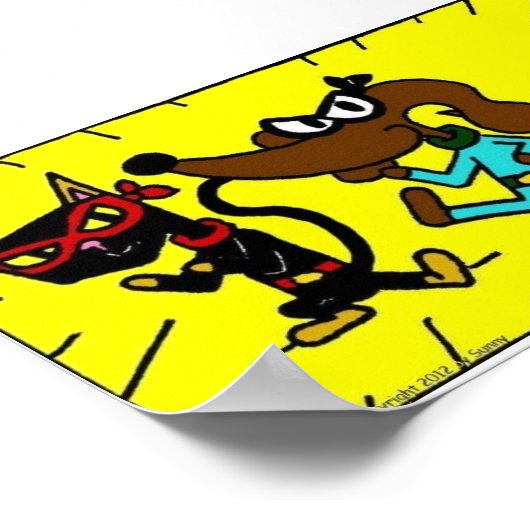 Midge Superhero Trio Poster Print (Ecke)