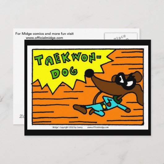 Midge TAEKWON-DOG Postcard Postkarte (Vorne/Hinten)