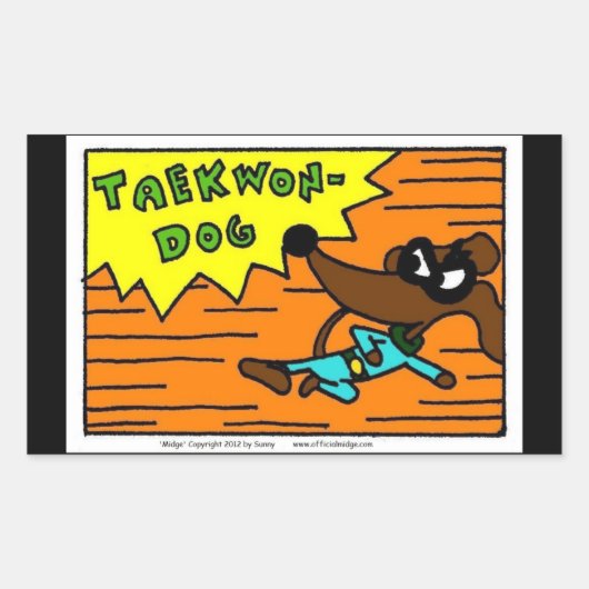 Midge TAEKWON-DOG Stickers - Set von 20 Jahren (Vorderseite)