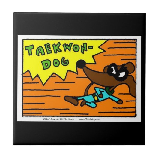Midge TAEKWON-DOG Tile Fliese (Vorderseite)