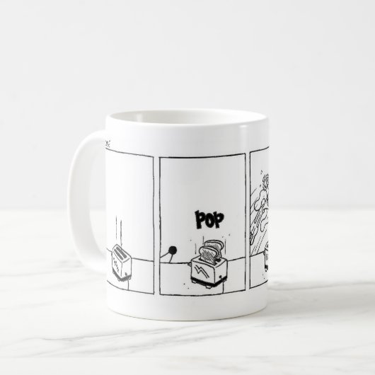 Midge "Toast shark" Comic Tasse (Vorderseite Links)