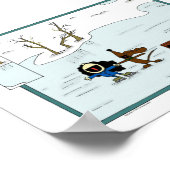 Midge und Melissa Floor Skaten Comic Poster (Ecke)