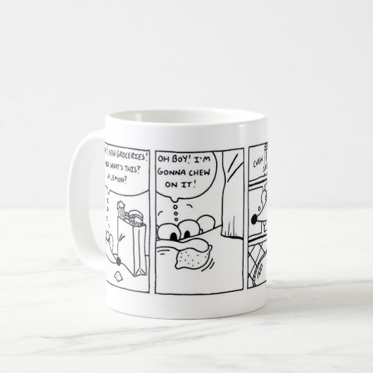 Midge "Wenn das Leben dir Löwen gibt" Comic-Tasse Kaffeetasse (Vorderseite Links)