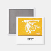 "Midge Yellow" Dirty Dish Washer Status Magnet (Vorderseite/Rückseite)