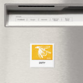 "Midge Yellow" Dirty Dish Washer Status Magnet (In Situ (Geschirrspüler))