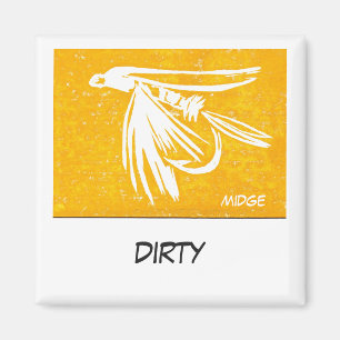 "Midge Yellow" Dirty Dish Washer Status Magnet