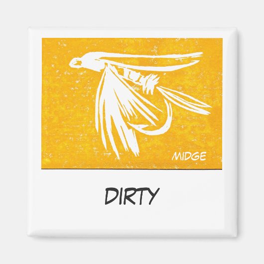 "Midge Yellow" Dirty Dish Washer Status Magnet (Vorne)