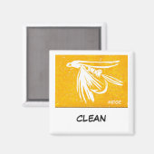 "Midge Yellow" Dish Washer Status Magnet (Vorderseite/Rückseite)
