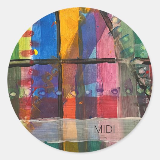 MIDI-Sticker Runder Aufkleber (Vorderseite)