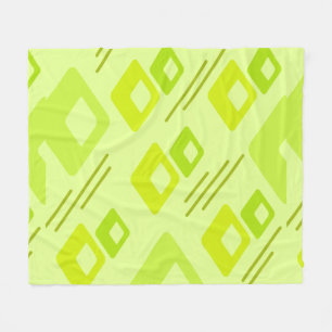 Midjahrhundert Diamonds Art Chartreuse Fleecedecke