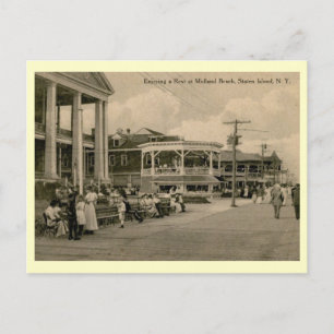 Midland Beach, Staten Island, New York Vintage auf Postkarte