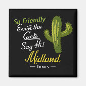 Midland Cactus Funny Retro Magnet (Vorne)