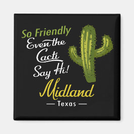 Midland Cactus Funny Retro Magnet