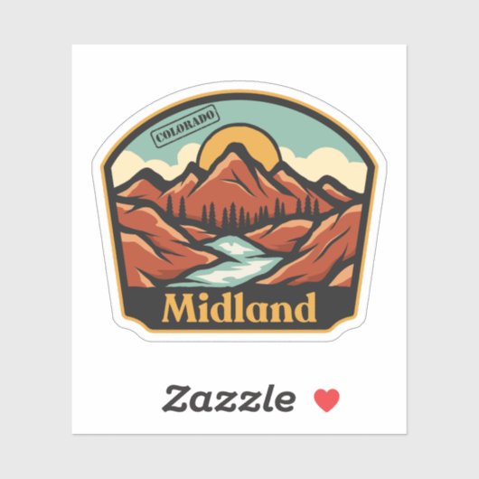 Midland, Colorado Sticker (Blatt)