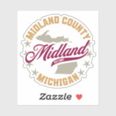 Midland, Michigan Aufkleber (Blatt)