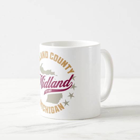 Midland, Michigan Kaffeetasse (VorderseiteRechts)