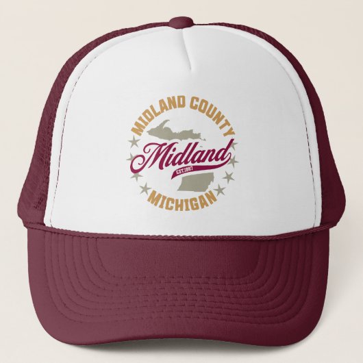 Midland, Michigan Truckerkappe (Vorderseite)