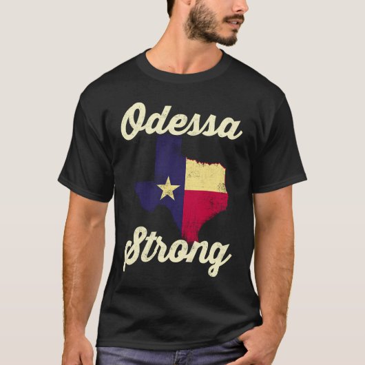 Midland Odessa TX Strong Love Pray Support Texas M T-Shirt (Vorderseite)