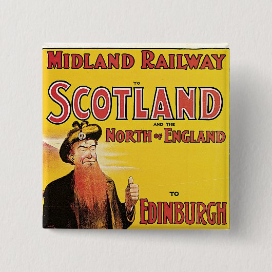 Midland Railway nach Schottland Button (Vorderseite)