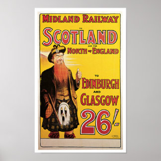 Midland Railway nach Schottland Poster