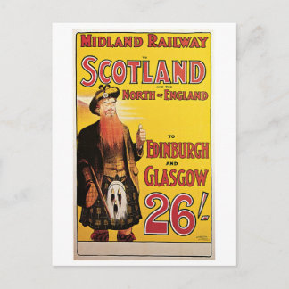 Midland Railway nach Schottland Postkarte