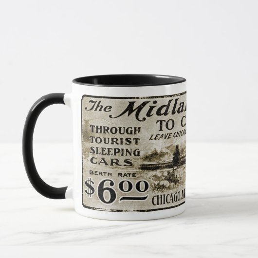 Midland Route Chicago Milwaukee St Paul RR 1890er Tasse (Links)