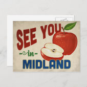 Midland Texas Apple - Vintage Travel Postkarte (Vorne/Hinten)