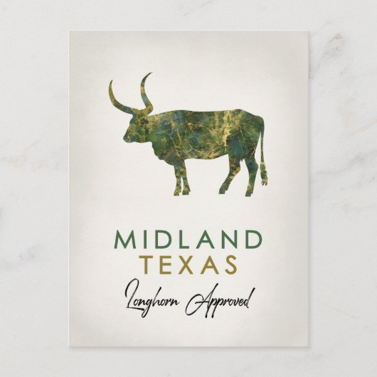 Midland Texas Dark Marble Postkarte (Vorderseite)