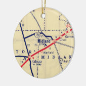 Midland TX 1948 Karte Keramik Ornament (Links)
