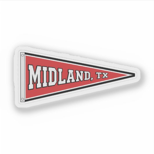 Midland-Wimpel, Texas Aufkleber (Vorderseite)