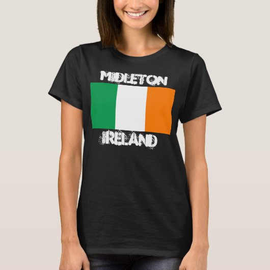 Midleton, Irland mit irischer Flagge T-Shirt (Vorderseite)