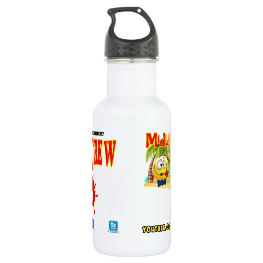 Midlife Crazy 18oz Wasserflasche (Rückseite)