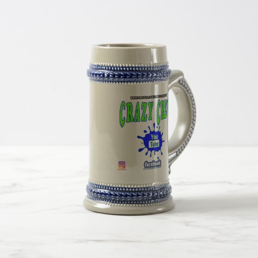 Midlife Crazy Beer Stein Bierglas (VorderseiteRechts)