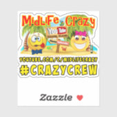 Midlife Crazy Sticker (Blatt)