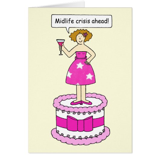 Midlife Crisis Ahead Cartoon Spaß (Vorne)