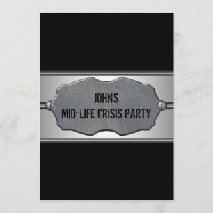 Midlife Crisis Mans 40. Geburtstag Party Einladung
